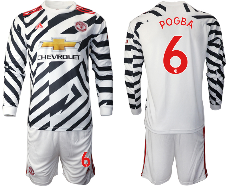 2021 Men Manchester united away long sleeve #6 soccer jerseys->manchester city jersey->Soccer Club Jersey